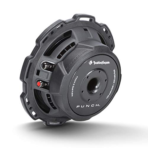Rockford P3 Punch Shallow Mount 8-Inch DVC 4-Ohm Subwoofer Rockford P3 Punch Shallow Mount 8-Inch DVC 4-Ohm Subwoofer